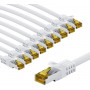 Goobay 69451 cable de red RJ45 CAT 6A S/FTP (PiMF) con cable CAT 7, 5 m, blanco (10 uds.)