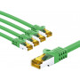 Goobay 69755 cable de conexión RJ45 CAT 6A S/FTP (PiMF), 500 MHz, con cable CAT 7, 5 m, verde (5 uds.)
