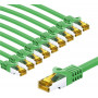 Goobay 69757 cable de conexión RJ45 CAT 6A S/FTP (PiMF), 500 MHz, con cable CAT 7, 2 m, verde (10 uds.)