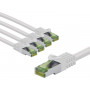 Goobay 69769 cable de conexión de red CAT 8.1, certificado GHMT, S/FTP (PiMF), 2 m, blanco (5 uds.)