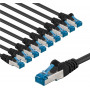 Goobay 67542 CAT 6A cable de conexión, S/FTP (PiMF), 2 m, negro, conductor de cobre (CU) (10 uds.)