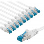 Goobay cable de red patch CAT 6A, S/FTP (PiMF), 2 m, blanco, 10 uds.