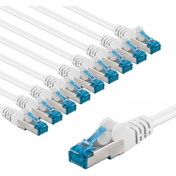 Goobay cable de red patch CAT 6A, S/FTP (PiMF), 3 m, 10 uds.