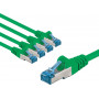 Goobay cable de red patch CAT 6A, S/FTP (PiMF), 5 m, verde, 5 uds.