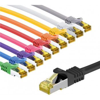 Goobay 69941 cable de conexión de red Cat.7 S/FTP PiMF, 3 m, juego de 10 colores