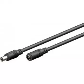 Goobay 71399 cable alargador DC, 3 m, negro, conectores DC 5,5 x 2,1 mm