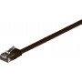 Goobay 95898 cable de conexión plano CAT 6, U/UTP, 7 m, marrón oscuro, cobre