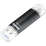 Hama Laeta Twin memoria USB, 16 GB, USB 3.2 Gen 1 (3.1 Gen 1), negra