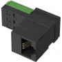 Hama adaptador telefónico, clavija T+T – conector modular 8p4c
