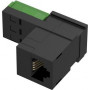 Hama adaptador telefónico, clavija T+T – conector modular 6p4c