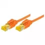 Tecline cable de red Cat 6A S/FTP (S-STP), RJ-45 a RJ-45, 0,5 m, naranja