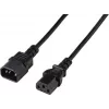 Renkforce Deluxe cable alargador de alimentación, clavija IEC C13 – toma IEC C14, 3 m, negro