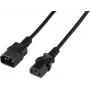 Renkforce Deluxe cable alargador de alimentación, clavija IEC C13 – toma IEC C14, 3 m, negro