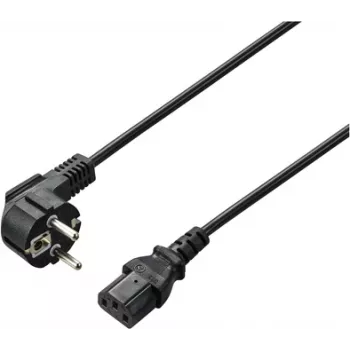 Renkforce cable de alimentación, clavija angular con toma de tierra – clavija IEC C13, 2 m, negro
