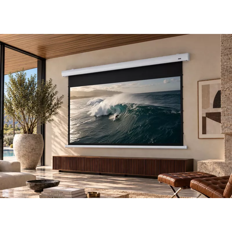 celexon HomeCinema Tension 90 MWHT pantalla de proyección motorizada, 228,6 cm