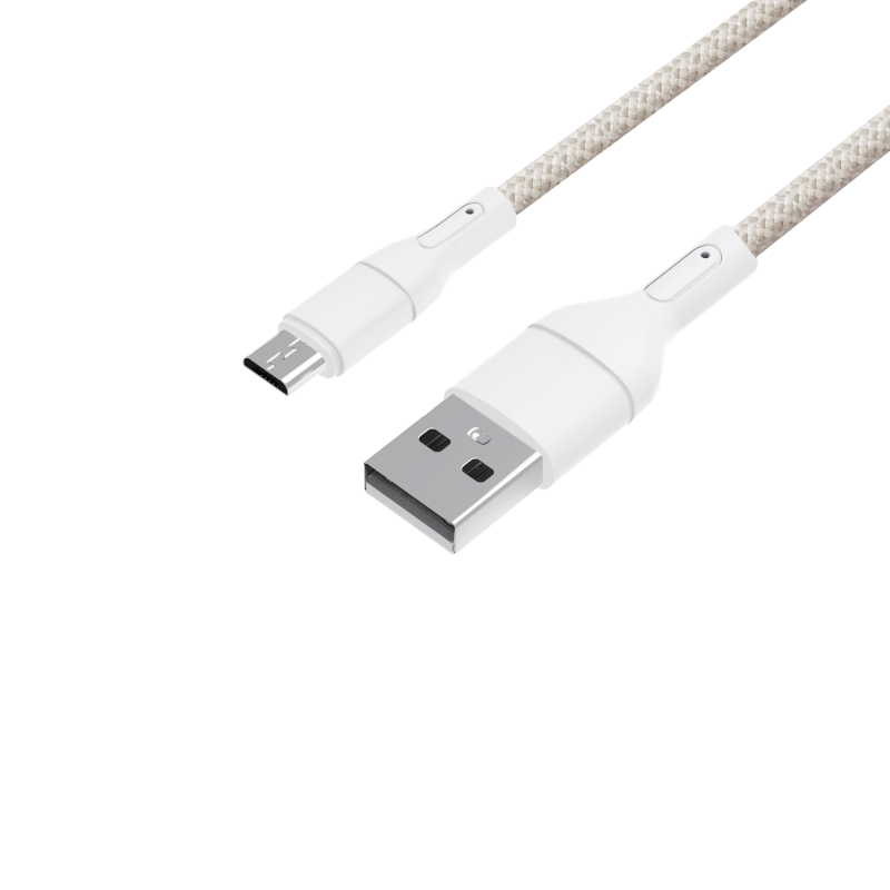 Cable WINX LINK Simple de USB a Micro USB, trenzado de nailon, 1 m, blanco