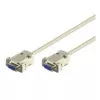 Goobay 50547 cable serie D-SUB, toma RS-232 (9 pines) – toma RS-232 (9 pines), 2 m, gris