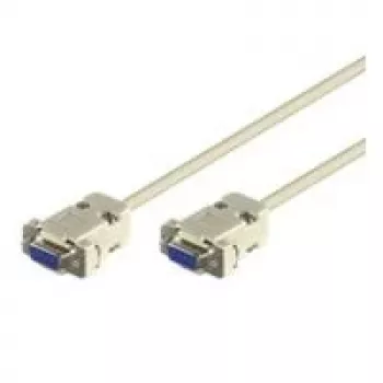 Goobay 50547 cable serie D-SUB, toma RS-232 (9 pines) – toma RS-232 (9 pines), 2 m, gris