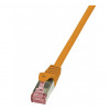 LogiLink CQ2018S cable de conexión Cat.6 S/FTP, 0,25 m, naranja, retardante de llama