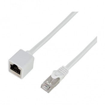 LogiLink CQX061S alargador de cable de conexión Cat.6A Premium, 3 m, blanco