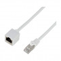 LogiLink CQX061S alargador de cable de conexión Cat.6A Premium, 3 m, blanco