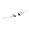 LogiLink CQX061S alargador de cable de conexión Cat.6A Premium, 3 m, blanco