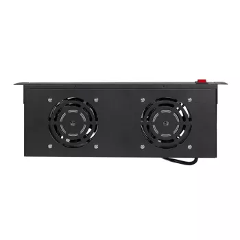 LogiLink FAU102B unidad de ventilación de 19″, 2 ventiladores, con interruptor, 1U, negra