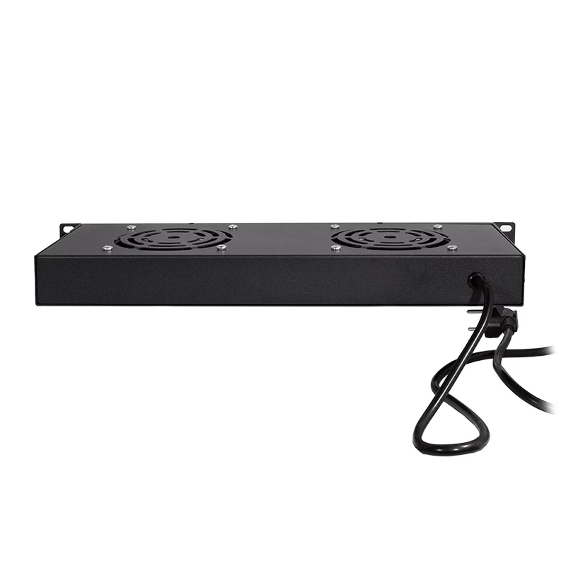 LogiLink FAU102B unidad de ventilación de 19″, 2 ventiladores, con interruptor, 1U, negra