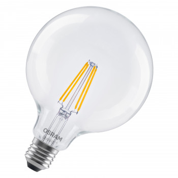 Osram SMART+ MATTER Filament Dimmable Classic Globe 827 bombilla inteligente de filamento, E27, 6 W, blanco cálido, Wi-Fi