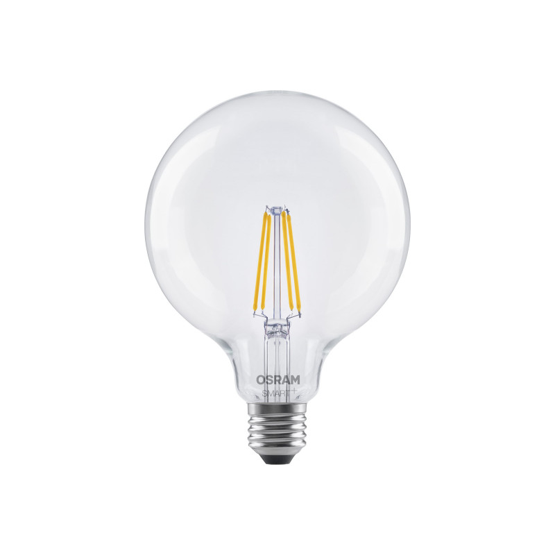 Osram SMART+ MATTER Filament Dimmable Classic Globe 827 bombilla inteligente de filamento, E27, 6 W, blanco cálido, Wi-Fi