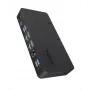 ICY BOX IB-DK2255AC estación de acoplamiento 11 en 1 para portátil, chip DL6950, 2x salida de vídeo (2x DP/HDMI 4K@60 Hz), 96 W PD al host, Gigabit LAN, host C+A 10 Gbps, negra