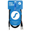SSQ JSJM1 SS-1452 cable de audio, jack estéreo – 2x jack mono, 1 m, negro