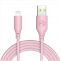 Tellur cable de silicona de USB a Lightning, 3 A, 1 m, rosa