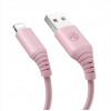 Tellur cable de silicona de USB a Lightning, 3 A, 1 m, rosa