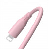 Tellur cable de silicona de USB a Lightning, 3 A, 1 m, rosa