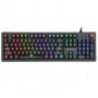 Marvo KG917 teclado mecánico para juegos, distribución US, RGB, interruptores Jixian Blue, USB, negro