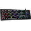Marvo KG917 teclado mecánico para juegos, distribución US, RGB, interruptores Jixian Blue, USB, negro