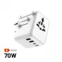 FIXED Voyager70W adaptador de viaje, blanco