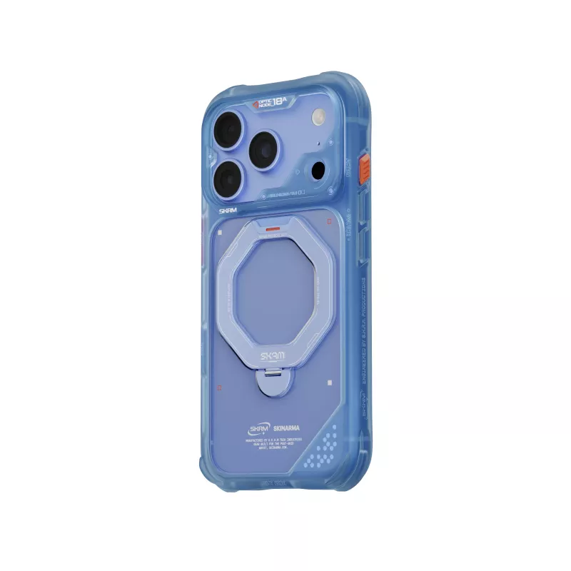 Skinarma Saturn Skin000483 funda con MagSafe y RotatingKick Stand para iPhone 18 Pro / 17 Pro, azul