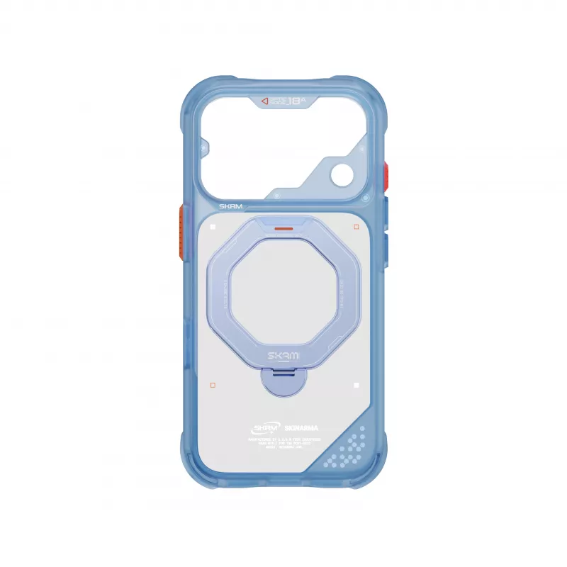 Skinarma Saturn Skin000483 funda con MagSafe y RotatingKick Stand para iPhone 18 Pro / 17 Pro, azul