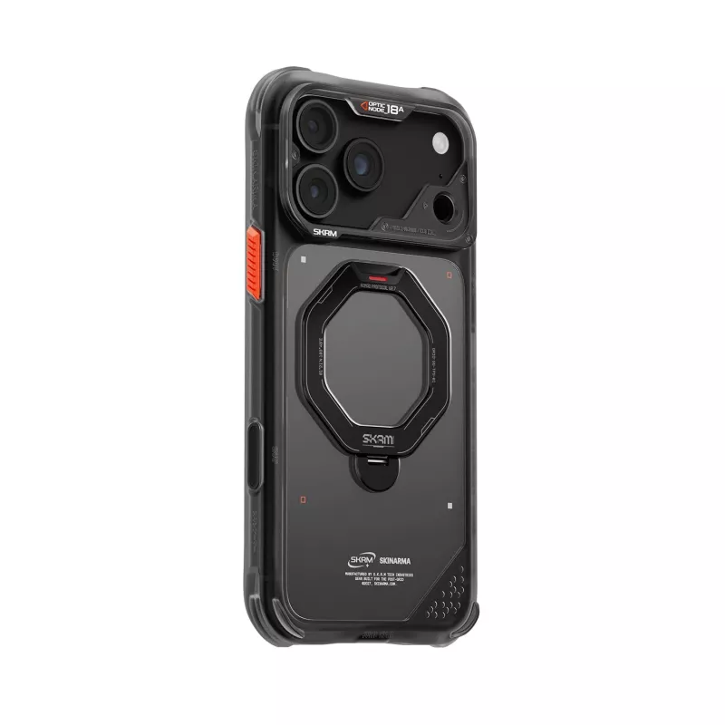 Skinarma Saturn Skin000485 funda con MagSafe y RotatingKick Stand para iPhone 18 Pro Max / 17 Pro Max, negra