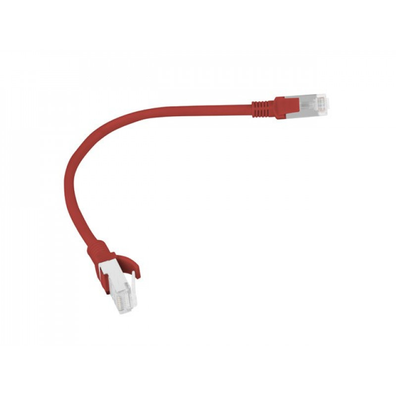 Lanberg PCU6-10CC-0025-R cable de red RJ45 Cat.6 U/UTP, 0,25 m, rojo