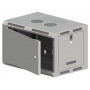 Alantec SW-6U-600-500-N-DMJ-OP-RP-B-S armario mural 19 pulgadas 6U 600x500, sin dividir, puerta metálica de una hoja, gris, desmontado