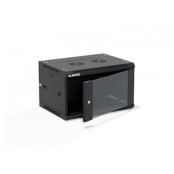 Alantec SW-6U-600-450-01-CF armario mural para servidores de 19 pulgadas 6U, 600x450, negro, montaje propio (Flat Pack)