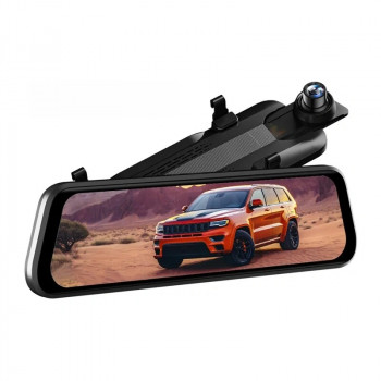 WOLFBOX G930 cámara para coche tipo espejo, delantera 4K + trasera 1080p, 64 GB