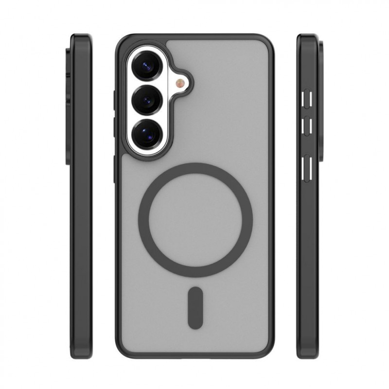 iLike Mag Matt funda para Samsung Galaxy A16 4G / A16 5G / A17 4G / A17 5G con orificio grande para la cámara, negra