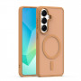 iLike Mag Matt funda para Samsung Galaxy A16 4G / A16 5G / A17 4G / A17 5G con orificio grande para la cámara, marrón