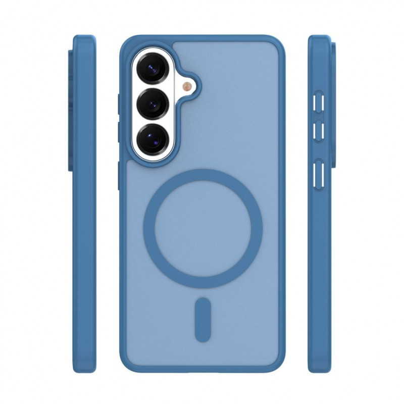 iLike Mag Matt funda para Samsung Galaxy A16 4G / A16 5G / A17 4G / A17 5G con orificio grande para la cámara, azul oscuro