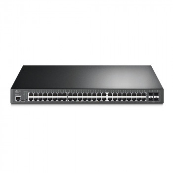 TP-Link JetStream TL-SG3452P switch de red gestionable L2/L3 Gigabit Ethernet con PoE, 1U, negro