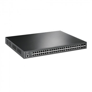 TP-Link JetStream TL-SG3452P switch de red gestionable L2/L3 Gigabit Ethernet con PoE, 1U, negro